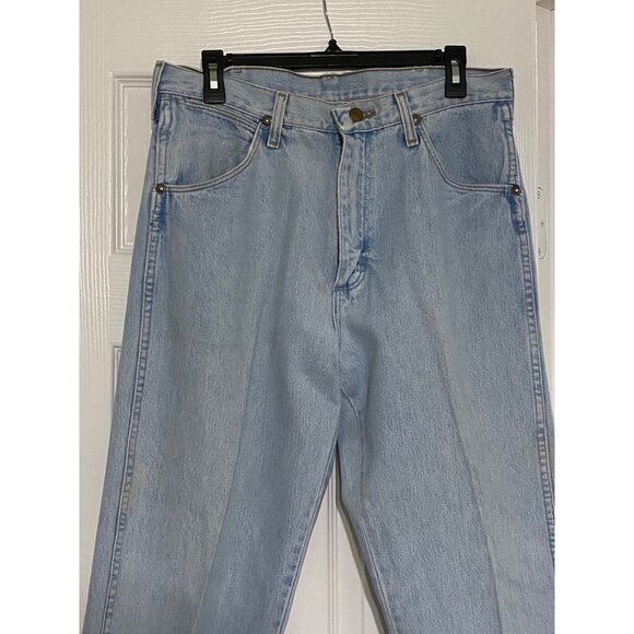 Wrangler Men’s Vintage Straight Leg Jeans 32x34 Light Blue - Picture 3 of 15